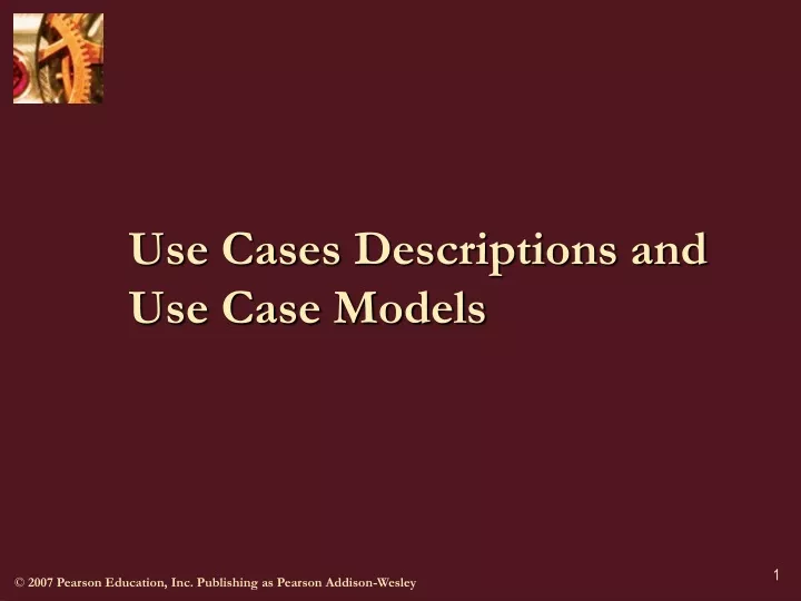 use cases descriptions and use case models