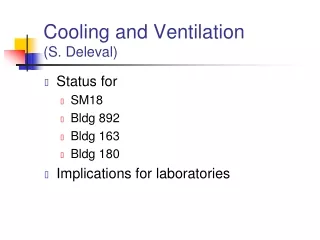 Cooling and Ventilation (S. Deleval)