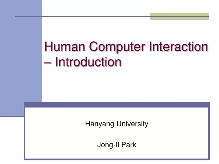 human computer interaction introduction