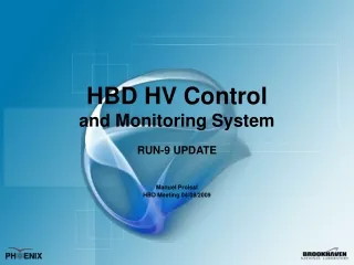 HBD HV Control and Monitoring System