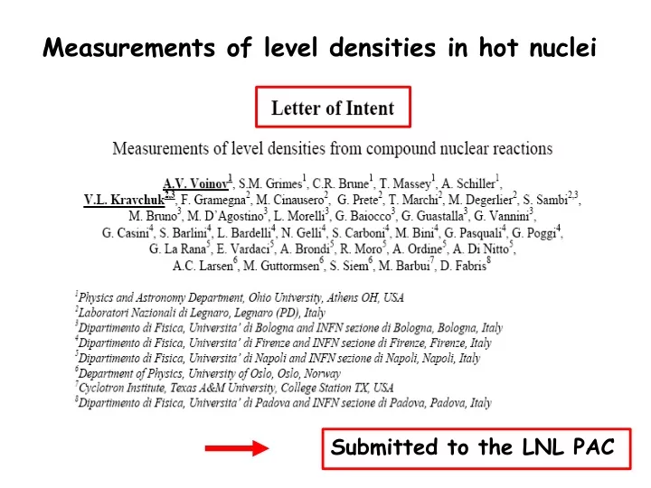 measurements of level densities in hot nuclei