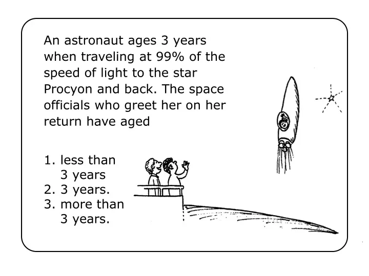 an astronaut ages 3 years when traveling