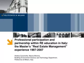 Professional participation and partnership within RE education in Italy: