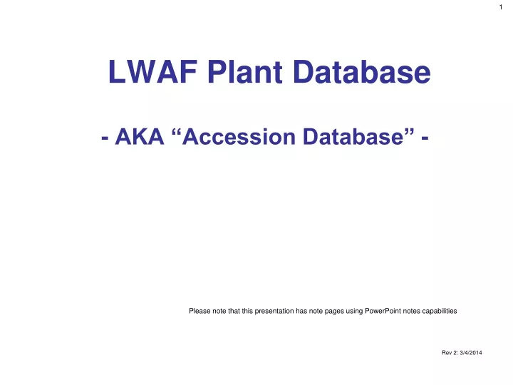 lwaf plant database