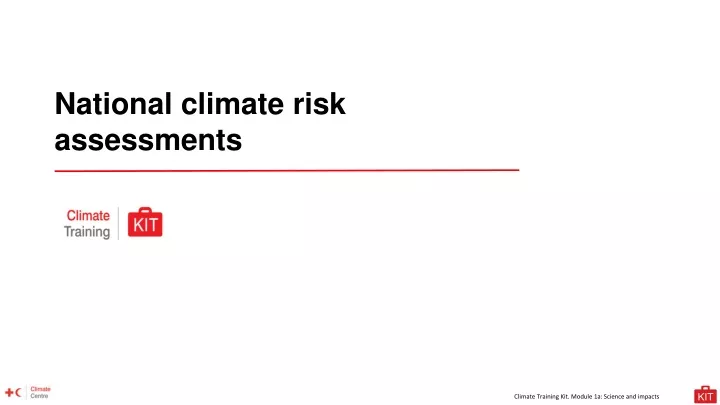 national climate risk assessments
