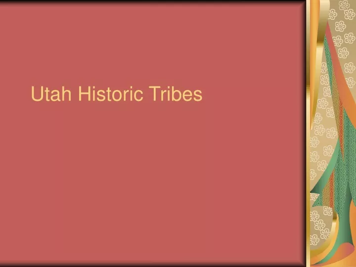 utah historic tribes