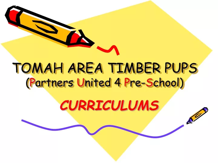 tomah area timber pups p artners u nited 4 p re s chool