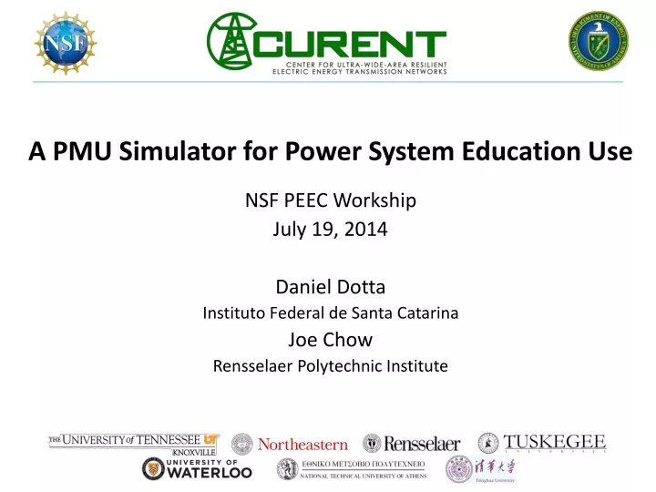 a pmu simulator for power system education use