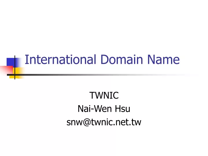 international domain name