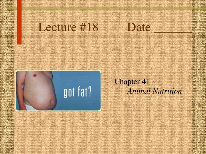 lecture 18 date