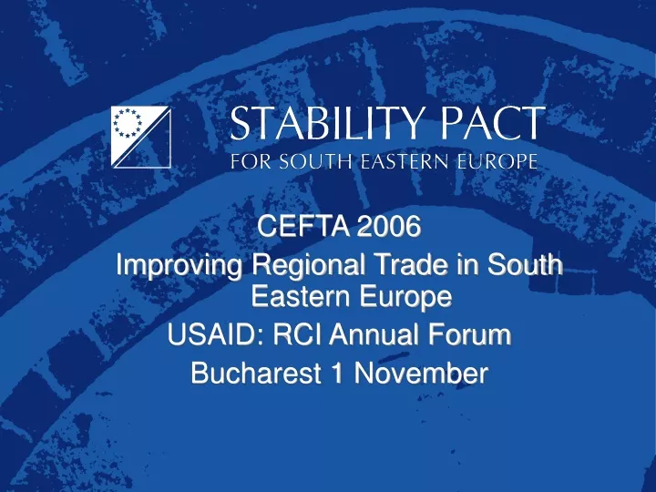 cefta 2006 improving regional trade in south