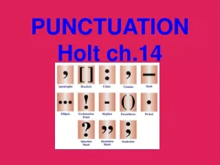 PUNCTUATION Holt ch.14