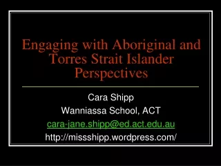Engaging with Aboriginal and Torres Strait Islander Perspectives