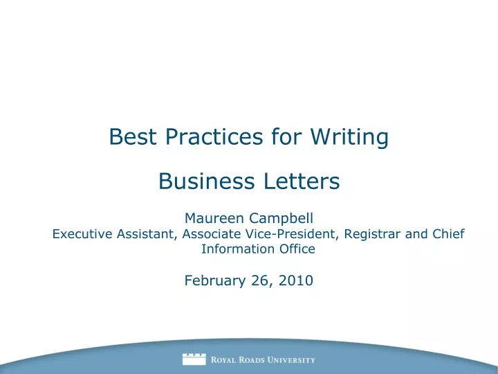 best practices for writing business letters