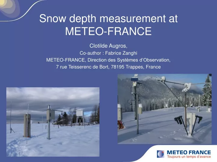snow depth measurement at meteo france