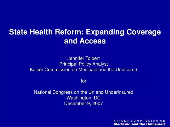 state health reform expanding coverage and access