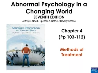 Chapter 4 (Pp 103-112) Methods of Treatment