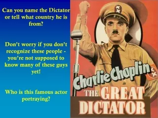 Can you name the Dictator or tell what country he is from?