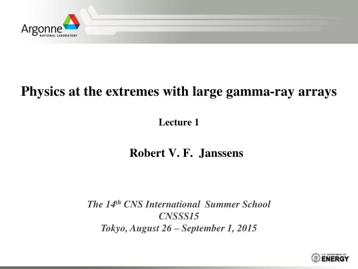 physics at the extremes with large gamma ray arrays lecture 1