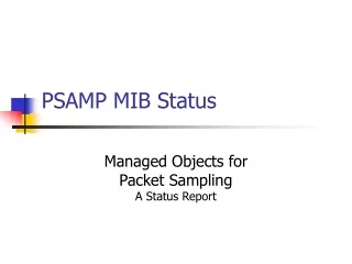 PSAMP MIB Status