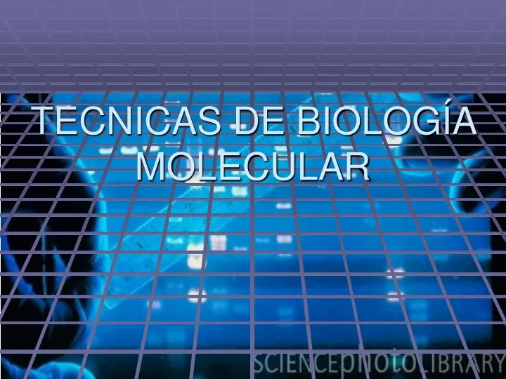 tecnicas de biolog a molecular