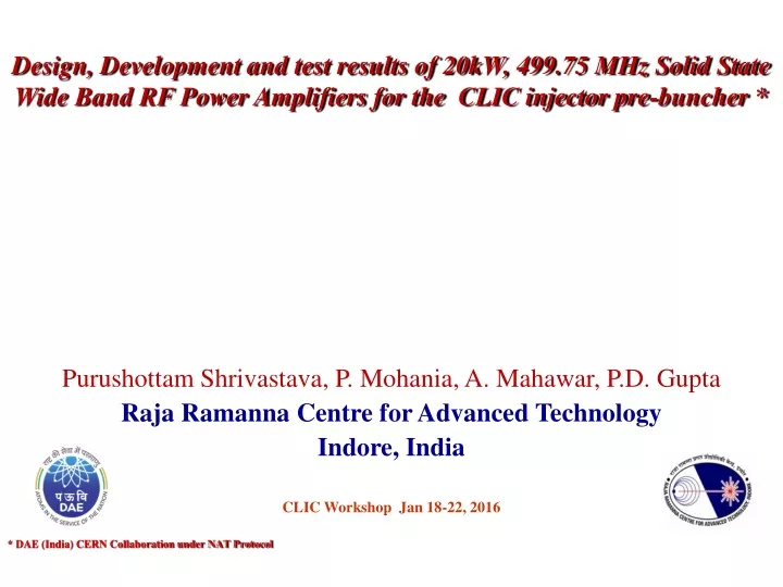 design development and test results of 20kw