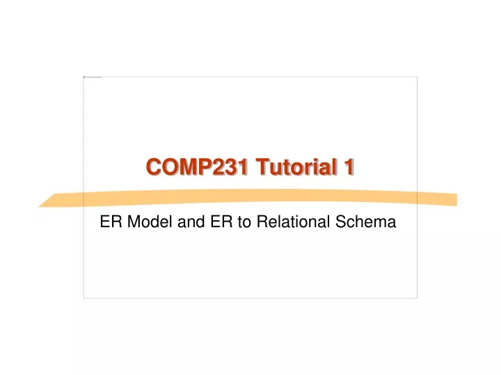 comp231 tutorial 1