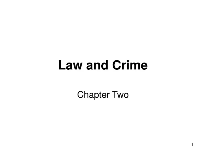 law and crime