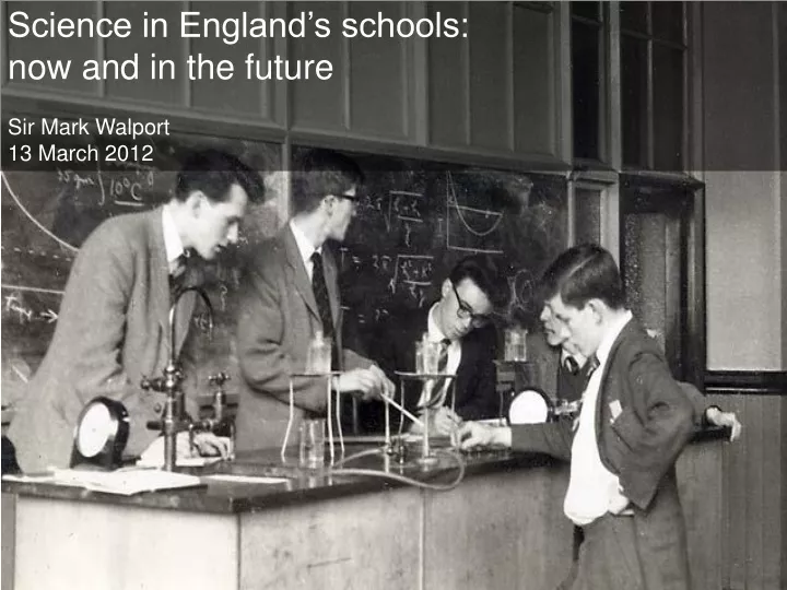 science in england s schools