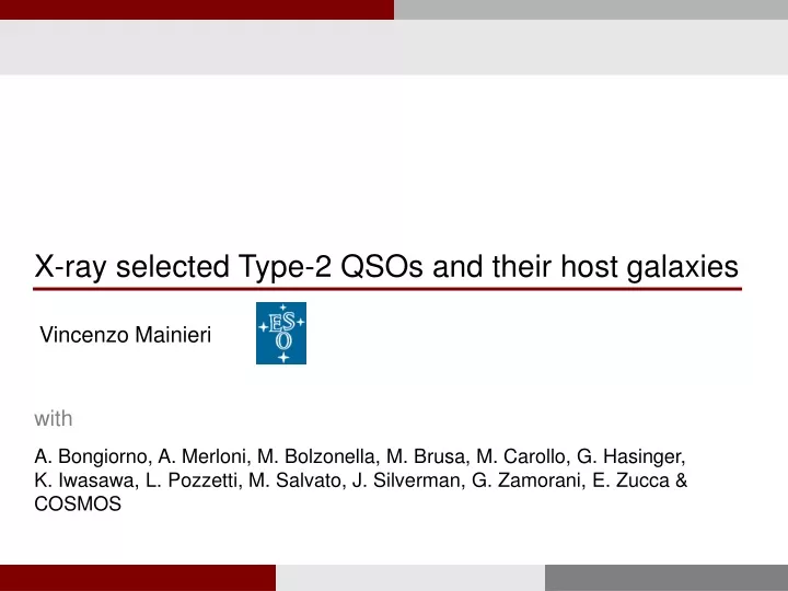 x ray selected type 2 qsos and their host galaxies