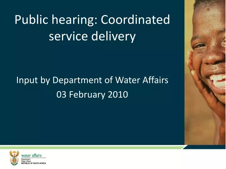 public hearing coordinated service delivery