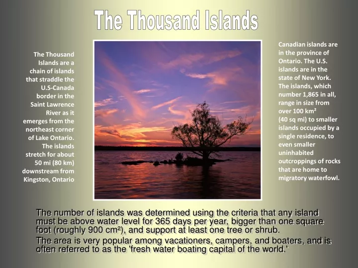the thousand islands