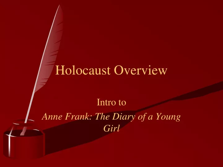 holocaust overview