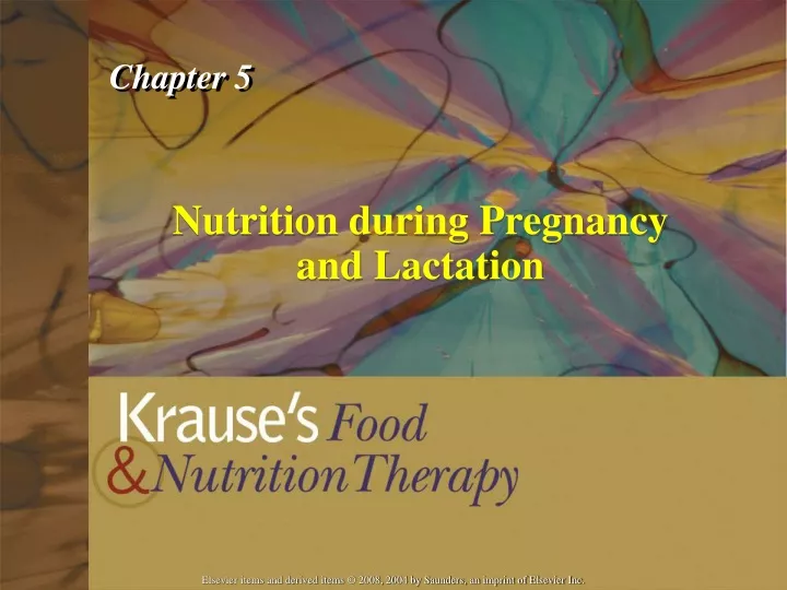 nutrition during pregnancy and lactation