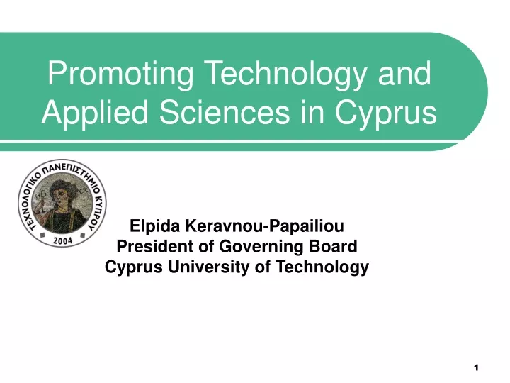 promoting technology and applied sciences in cyprus