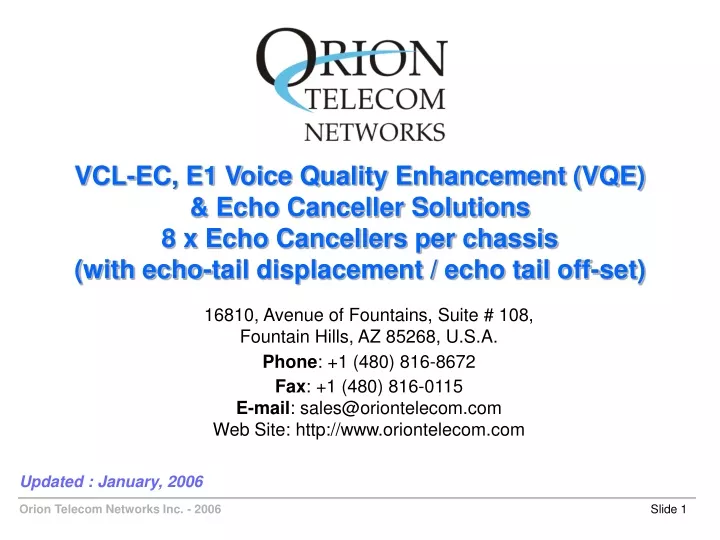 vcl ec e1 voice quality enhancement vqe echo