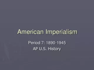 American Imperialism