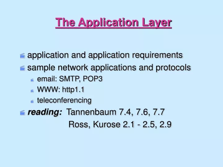 the application layer