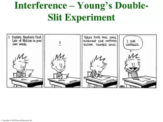 Interference – Young’s Double-Slit Experiment