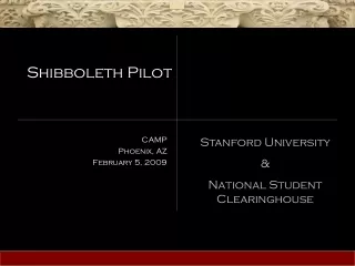 Shibboleth Pilot