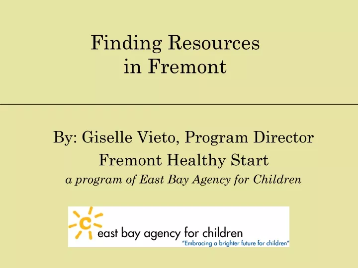 finding resources in fremont