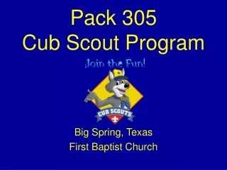 Pack 305 Cub Scout Program