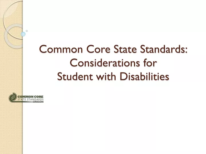 common core state standards considerations for student with disabilities