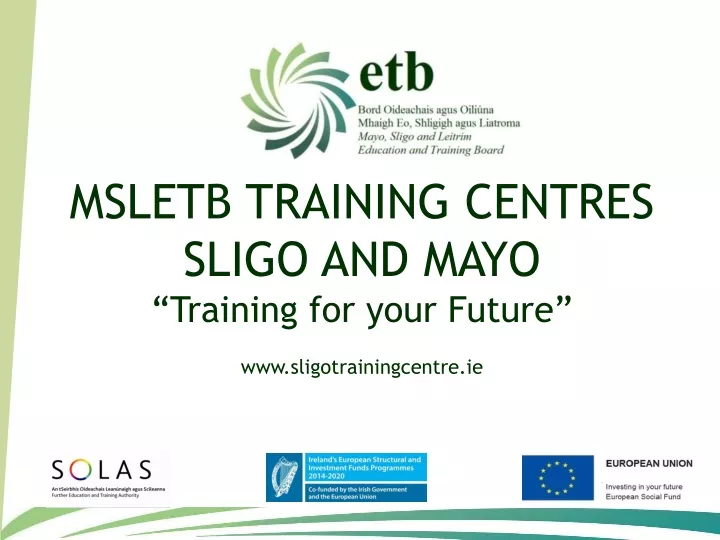 msletb training centres sligo and mayo training