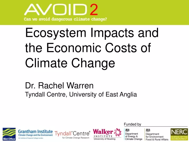 ecosystem impacts and the economic costs