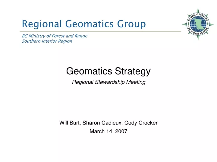 regional geomatics group