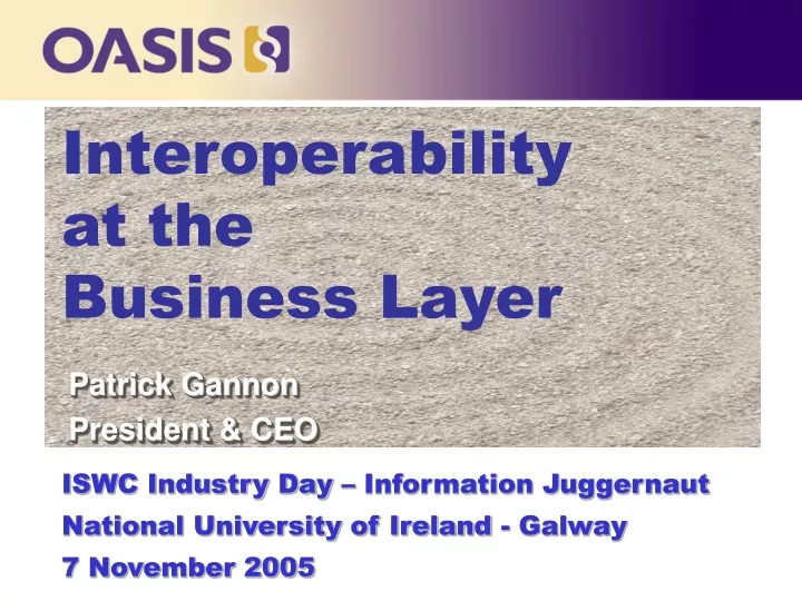 interoperability at the business layer