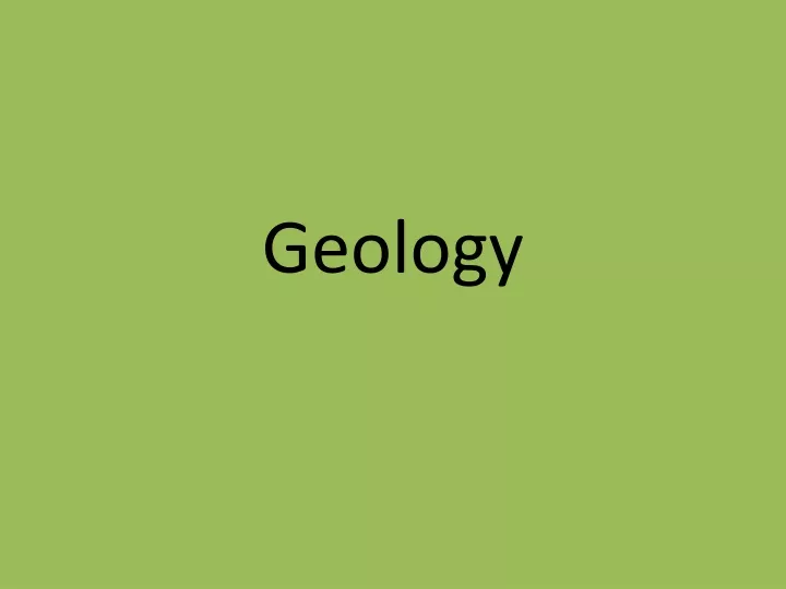 geology