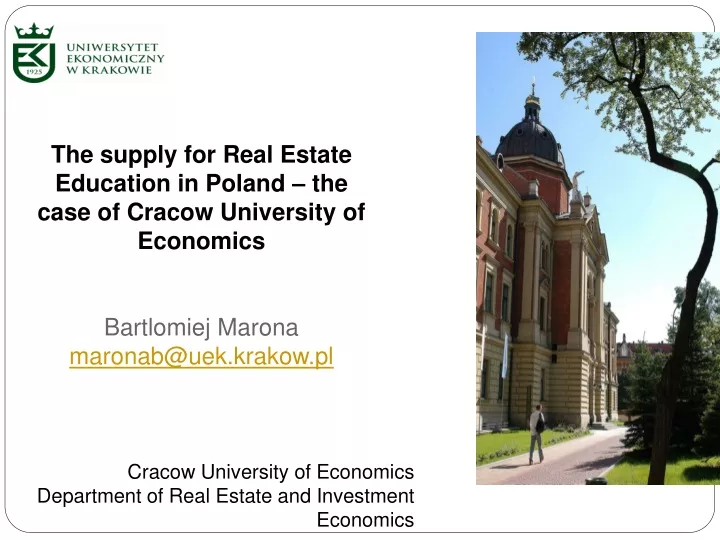 the supply for real estate education in poland