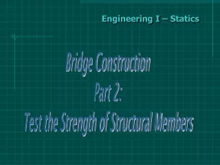 Engineering I – Statics